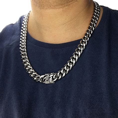 stainless steel cuban chain men